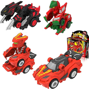 灵动跳跃战士2烈火骑士变形车跳越小子男孩玩具全套霸苍龙 千丈跃