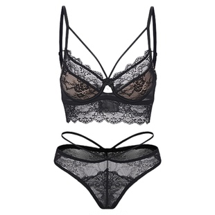 「LA」Sira·冷焰交锋丨边界系列*美胸蕾丝纯欲性感聚拢内衣套装