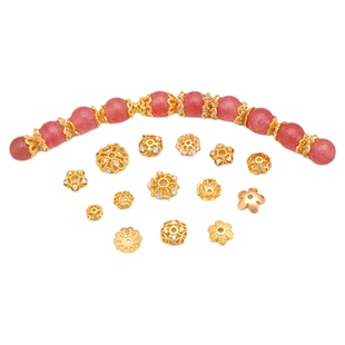 包18k金串珠花托隔片配件diy水晶手链手串隔珠垫片小配饰隔垫材料