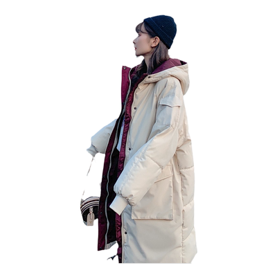 和锋金羽oversize中长款棉服外套