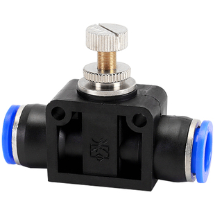 气管接头管道PA节流阀气动调节阀/适合气管外径尺寸4/6/8/10/12mm