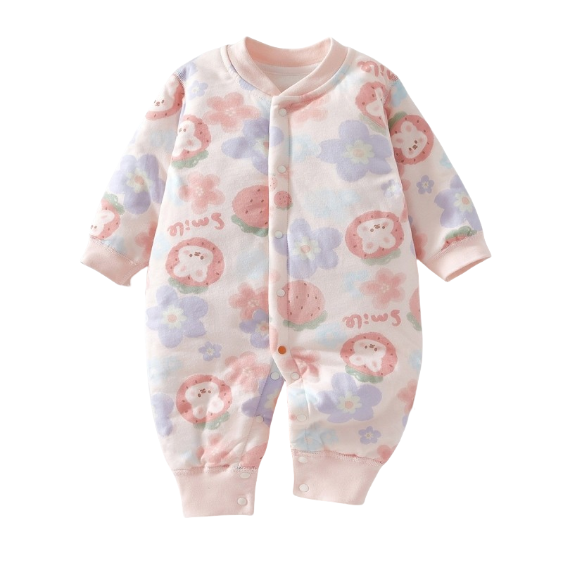 婴儿连体衣春秋外出保暖纯棉衣服连身衣/爬服/哈衣