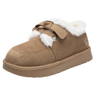 大东勃肯棉鞋女2025新款爆款冬季厚底休闲毛毛鞋子加绒保暖雪地靴