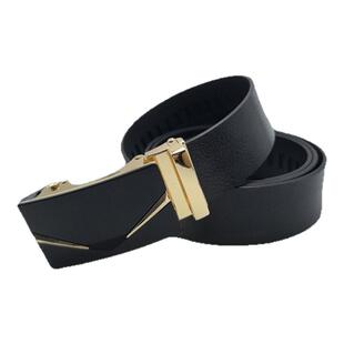 新款男士恶魔之眼皮带时尚潮流全卡槽自动扣腰带韩版百搭牛皮裤带