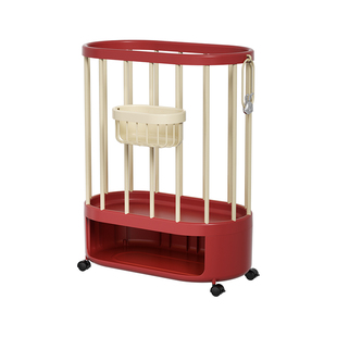 健身器材收纳神器体育用品羽毛球拍篮球收纳架大容量瑜伽垫收纳筐