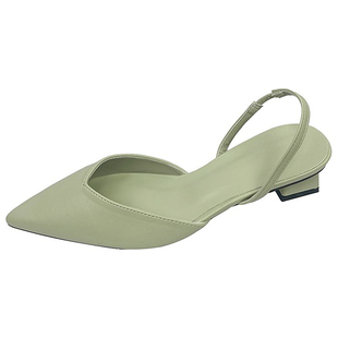 鞋子女2025新款春夏季中跟单鞋女尖头粗跟仙女风百搭高跟包头凉鞋