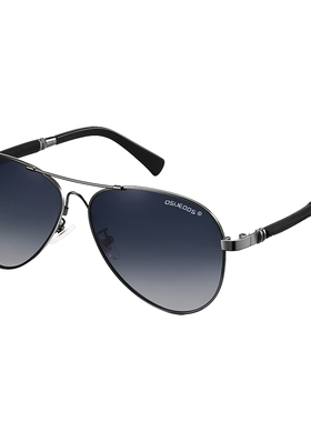 记忆钢框架偏光飞行员男士太阳镜