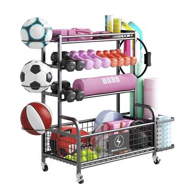 瑜伽垫收纳篮搭配小挂钩小挂篮