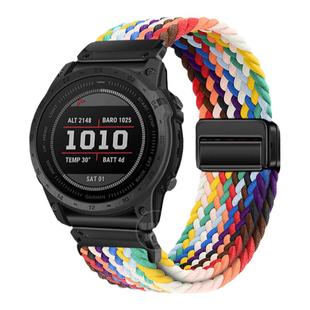 适用Garmin佳明飞耐时Fenix7X/6X/5XPlus磁吸Forerunner935/945/955/965/S70尼龙epix pro本能2X编织安夺表带