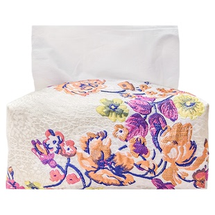 目野 法式复古紫红色纸巾盒轻奢创意客厅茶几桌面抽纸盒高级新款