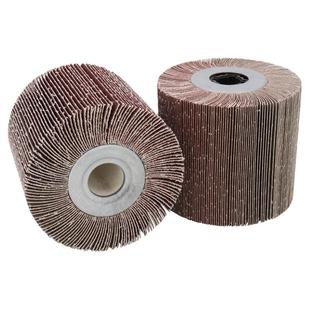 圆孔砂布拉丝轮115X100不锈钢抛光轮金属去细纹 自动机开粗磨光轮