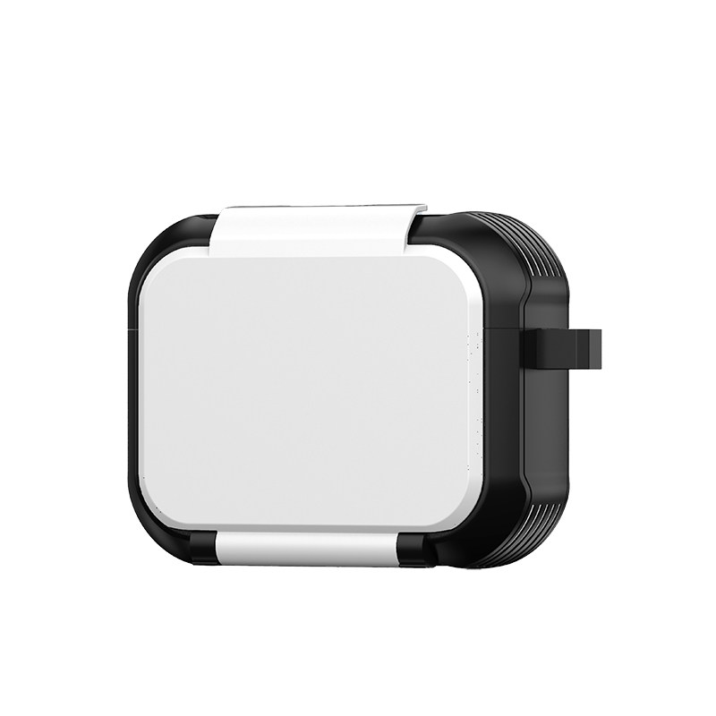 带手机支架适用苹果耳机airpods pro3代保护套耳机壳magsafe磁吸充电保护壳锁扣式防开盖全包防摔高级感