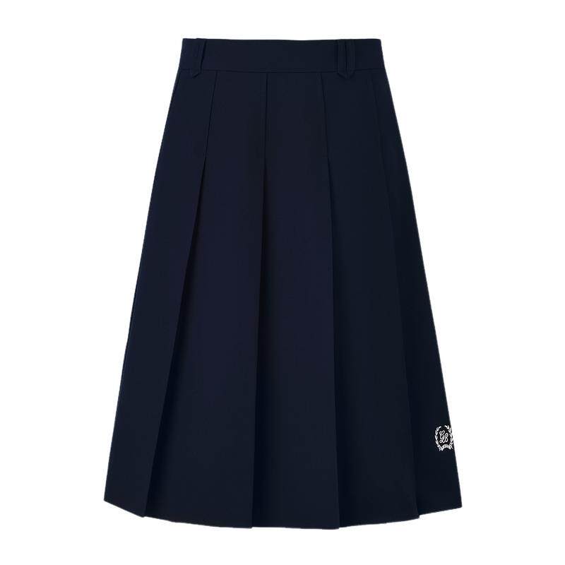 【夏季新品】GOLDEN BEAR/金熊2026年女士学院风百褶中长款半裙