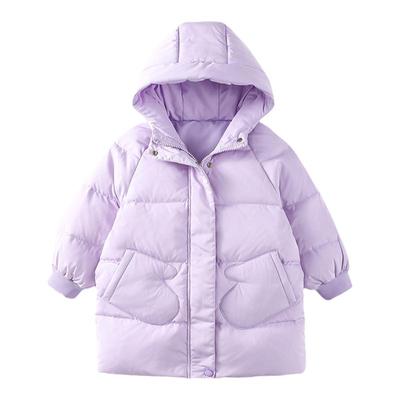 女童羽绒服中长款加厚2025冬装洋气白鸭绒宝宝儿童外套羽绒服过膝
