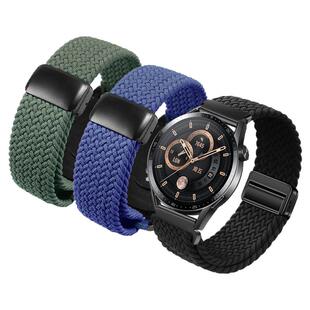 适配华为GT6表带watch GT 5 4 pro弹力编织尼龙磁吸搭扣手表带男