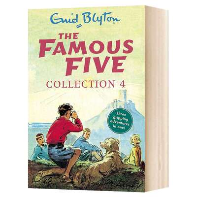 The Famous Five Collection 4 英文原版 五个小伙伴历险记三合一故事集10-12 英文版儿童英语章节小说书 安迪布莱顿 Enid Blyton