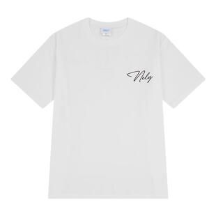 NELY小尼力美式字母印花短袖T恤男女2026春夏季新款宽松半袖上衣