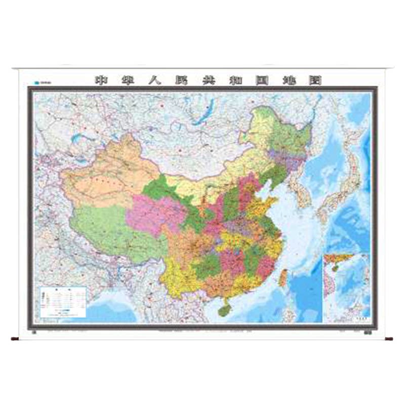 中国地图挂绳办公室仿红木