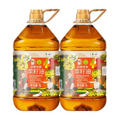 中粮初萃纯香菜籽油4L*2桶中粮