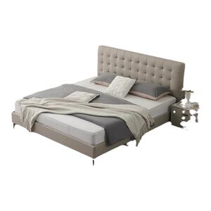 斯林百兰皮革现代平铺床板皮床