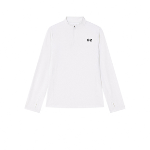 安德玛童装儿童立领休闲长袖T恤大童秋季舒适运动男女童速干上衣