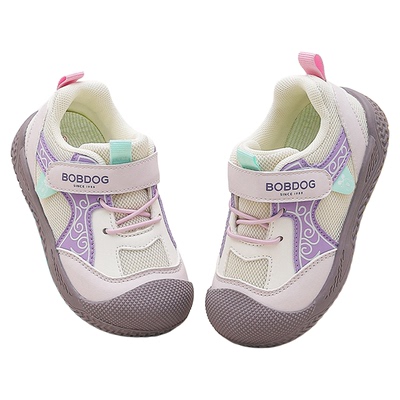 巴布豆女童春季透气防滑学步鞋