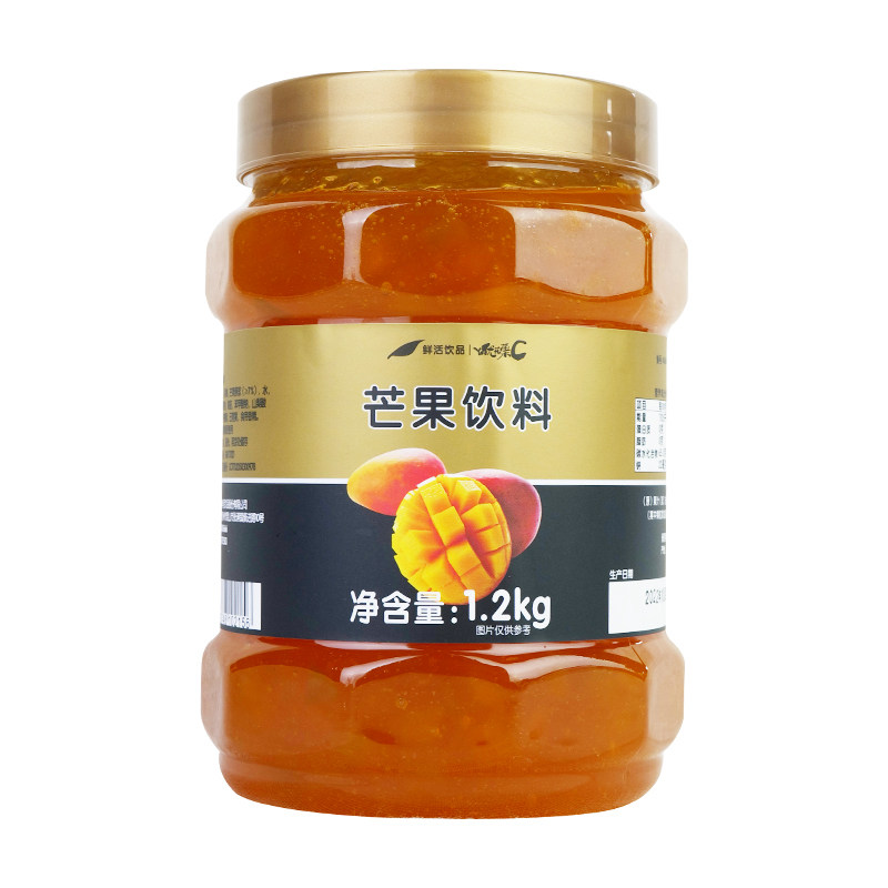 鲜活芒果酱茶饮料浓浆1.2kg