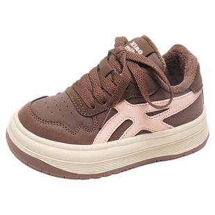 小米步女童板鞋2025冬季新款加绒鞋儿童二棉休闲鞋小女孩运动鞋子