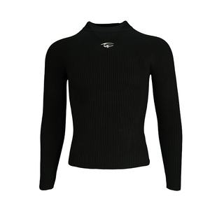 TGFCLUB 街头嘻哈说唱潮牌LOGO基础打底修身弹力短款针织衫毛衣