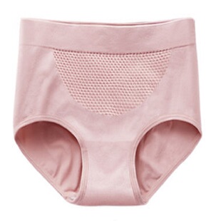 女士新款4条青年中腰蜂巢暖宫3D纯棉无缝女性超弹蜂窝提臀三角裤