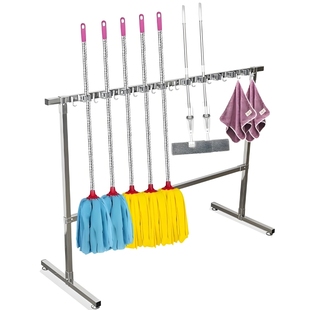 沛晴 落地拖把架扫把架挂放墩布置物架收纳整理挂钩清洁工具架子