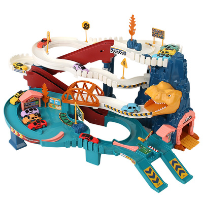 儿童恐龙盘山轨道闯关汽车