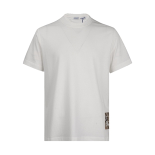 父亲节BURBERRY/博柏利男Check Label Cotton字母短袖T恤男士XY