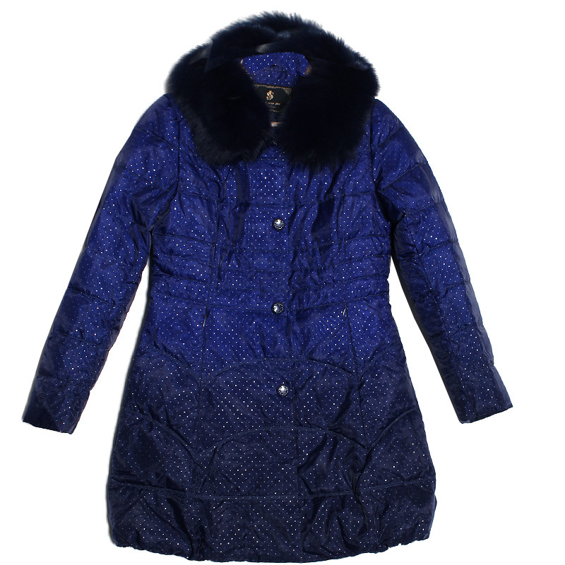 欧根纱棉服菲莉诗蒂包邮狐狸毛领