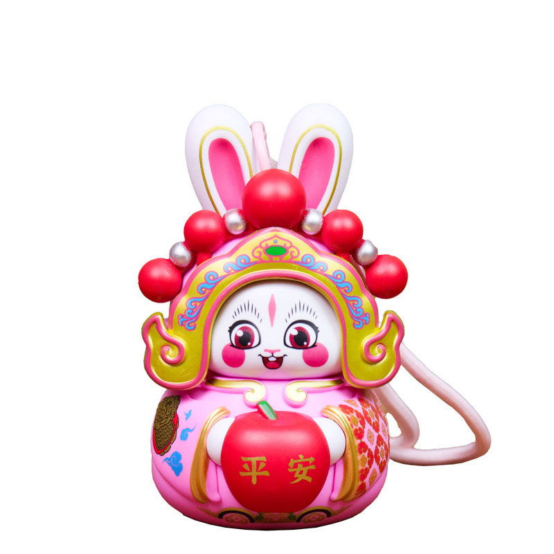 京剧变脸兔儿爷玩偶国潮纪念品