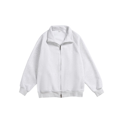 GOKIGA宫崎迦日系立领休闲拉链卫衣男秋冬宽松纯色开衫外套潮8705