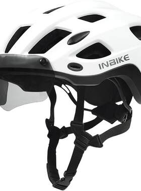 INBIKE变色风镜骑行头盔带尾灯