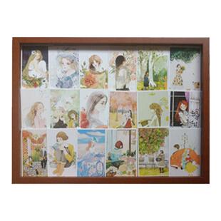 老式玻璃相框挂墙 家庭客厅装饰大全家福多张照片裱框送长辈礼物