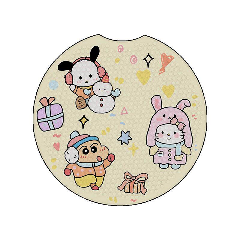 HelloKitty圆形儿童浴室防滑垫