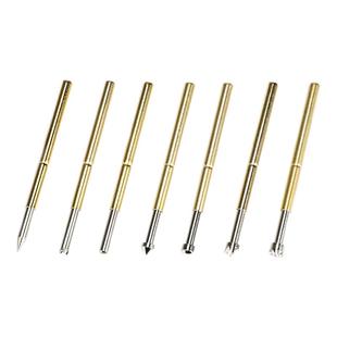 PCB测试探针2.0mm可伸缩P125-Q2四爪头弹簧顶针头圆锥头尖头