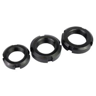 国标圆螺母锁紧螺帽止退螺母GB812开槽螺母/四槽圆形螺丝帽小并帽