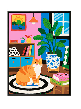 小猫咪居家diy数字油画装饰画