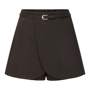 GCRUES商场同款休闲短裤女秋冬a字裙裤高腰显瘦遮胯 G10D02A0952