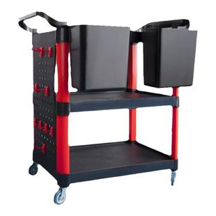 洗车店汽车美容工具车专用多功能塑料三层移动收纳小手推车架子