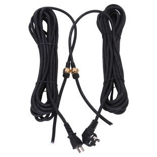 单项潜水泵电源线两插三插水泵插头线铜螺母超软水泵电缆纯铜电线