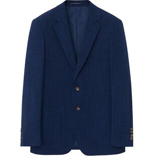 JDV男装春秋季新品商场同款深蓝平驳领通勤正装结婚西装外套SMM30