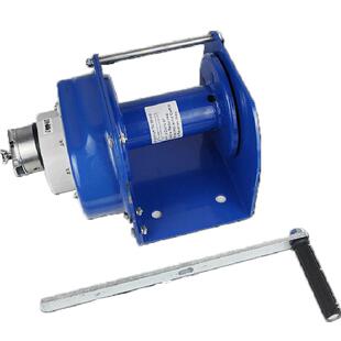 颉鹰小型卷扬机1吨手动手摇绞盘双向自锁式小型自动刹车升降吊机