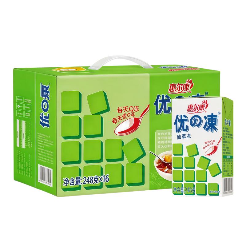 惠尔康优冻仙草冻248g*16盒整箱