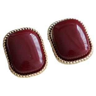 风吹半夏赵丽颖同款红色耳钉女高级感复古港风纯银喜庆耳环耳饰