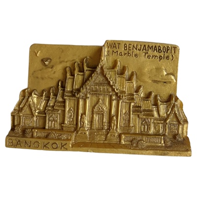 泰国纪念品新款树脂冰箱贴mcnets寺庙素贴象大理石玉佛寺手绘古铜